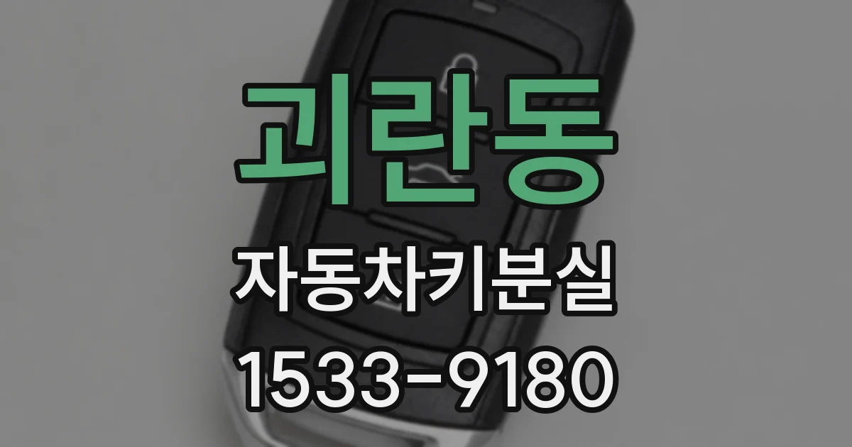 괴란동 자동차키분실