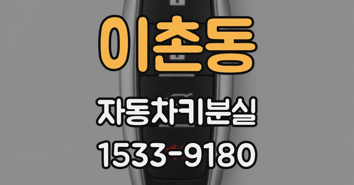 이촌동 자동차키분실
