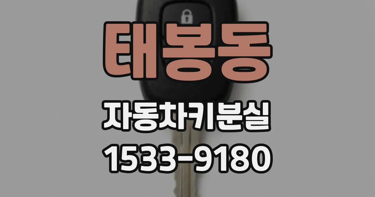 태봉동 자동차키분실