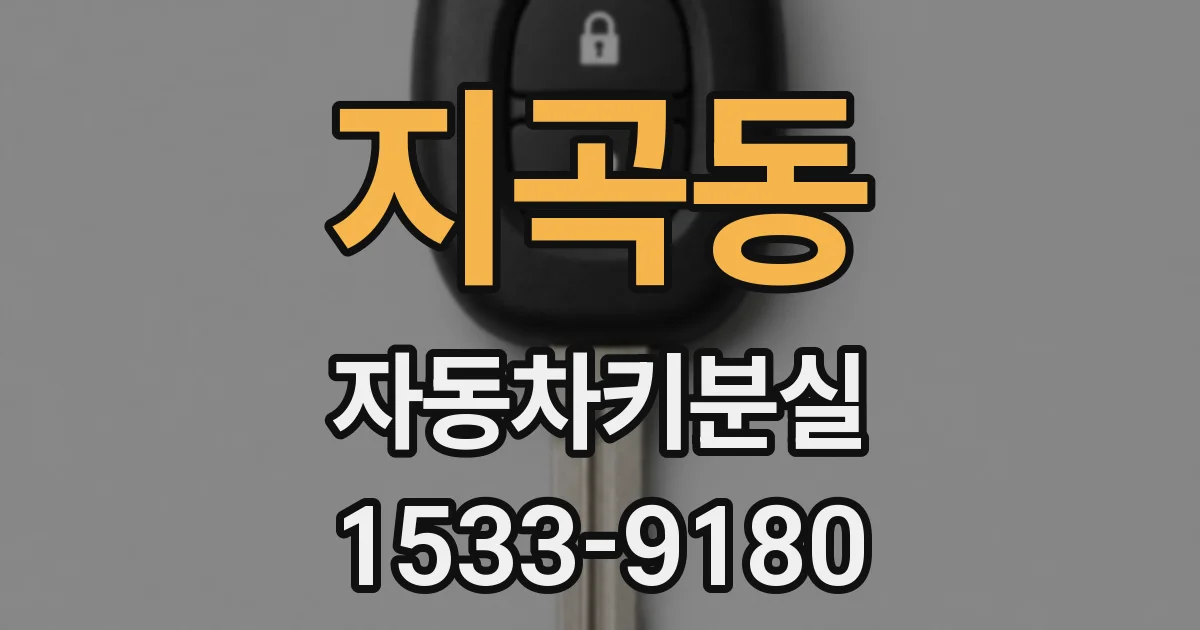지곡동 자동차키분실