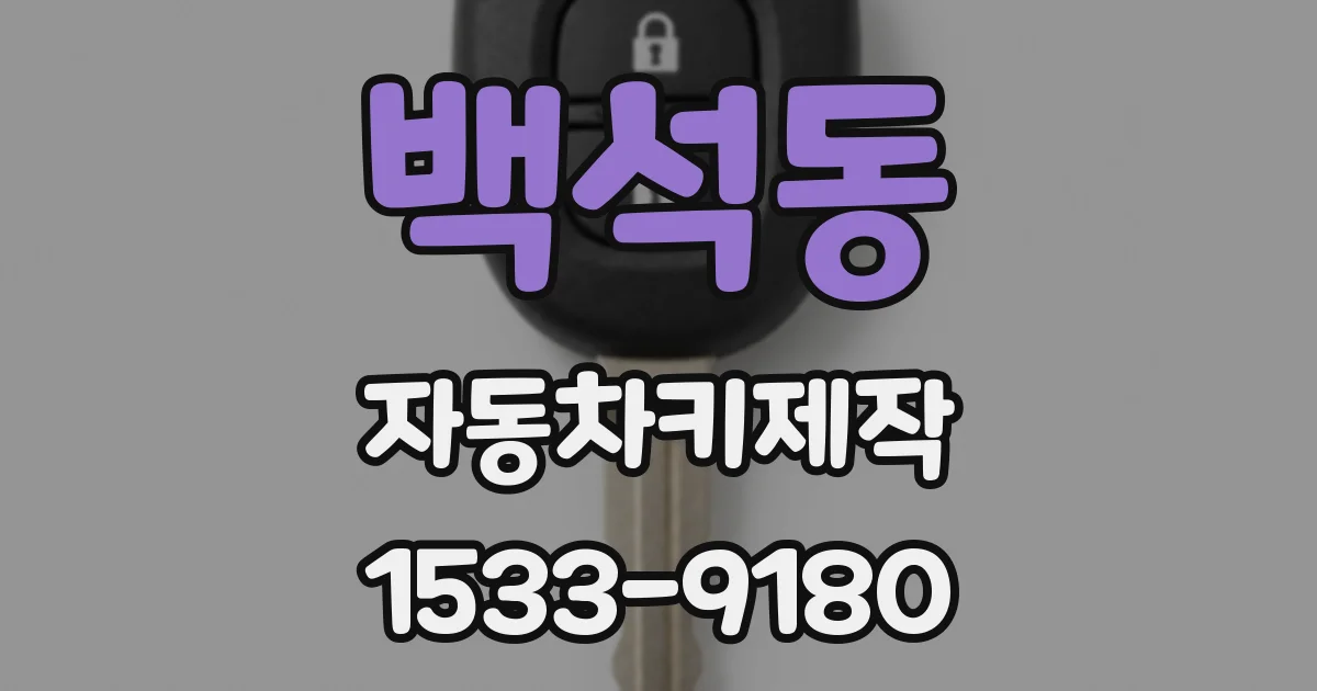 백석동 자동차키제작