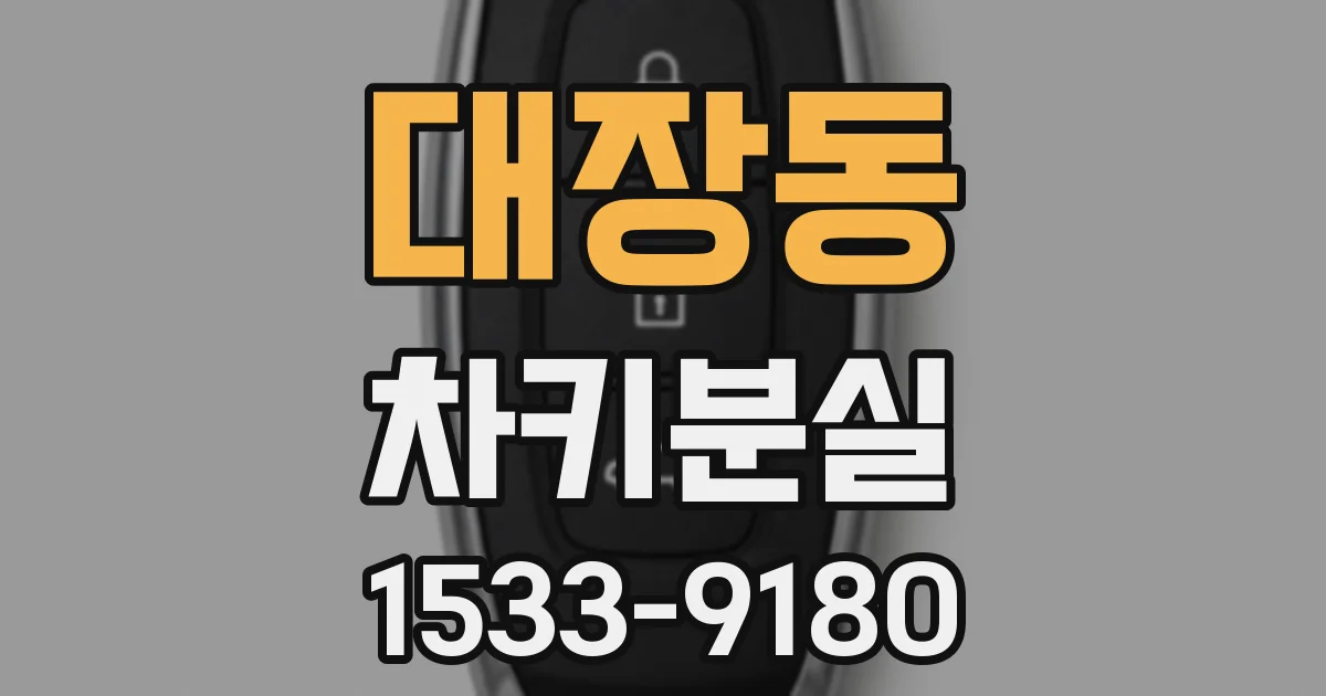 대장동 차키분실