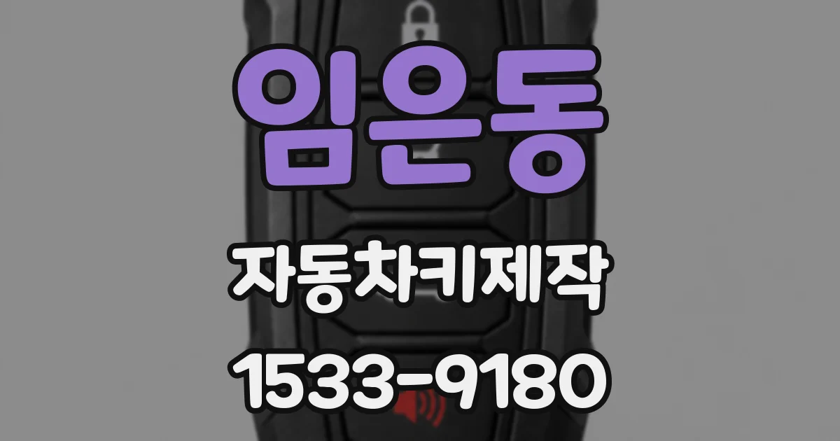 임은동 자동차키제작