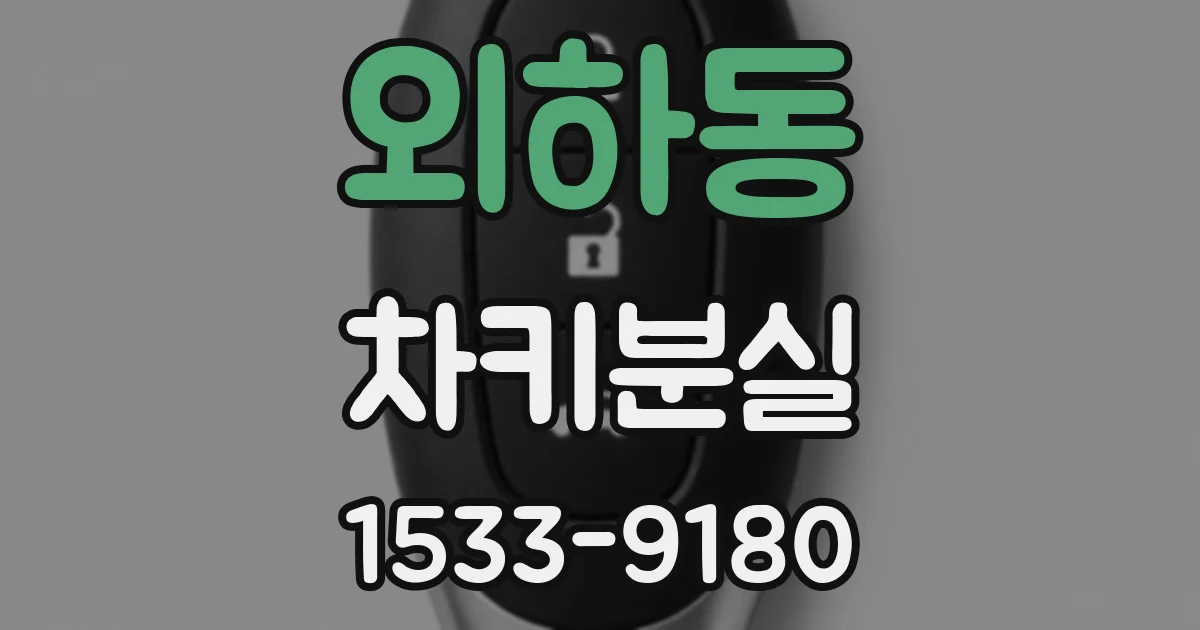 외하동 차키분실