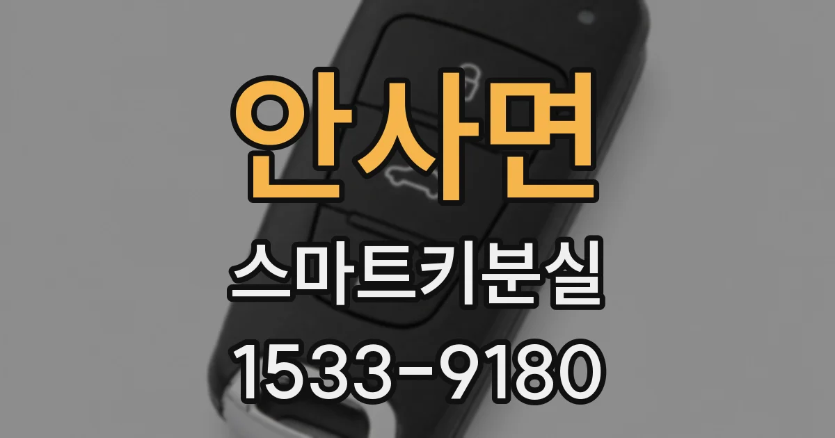안사면 스마트키분실