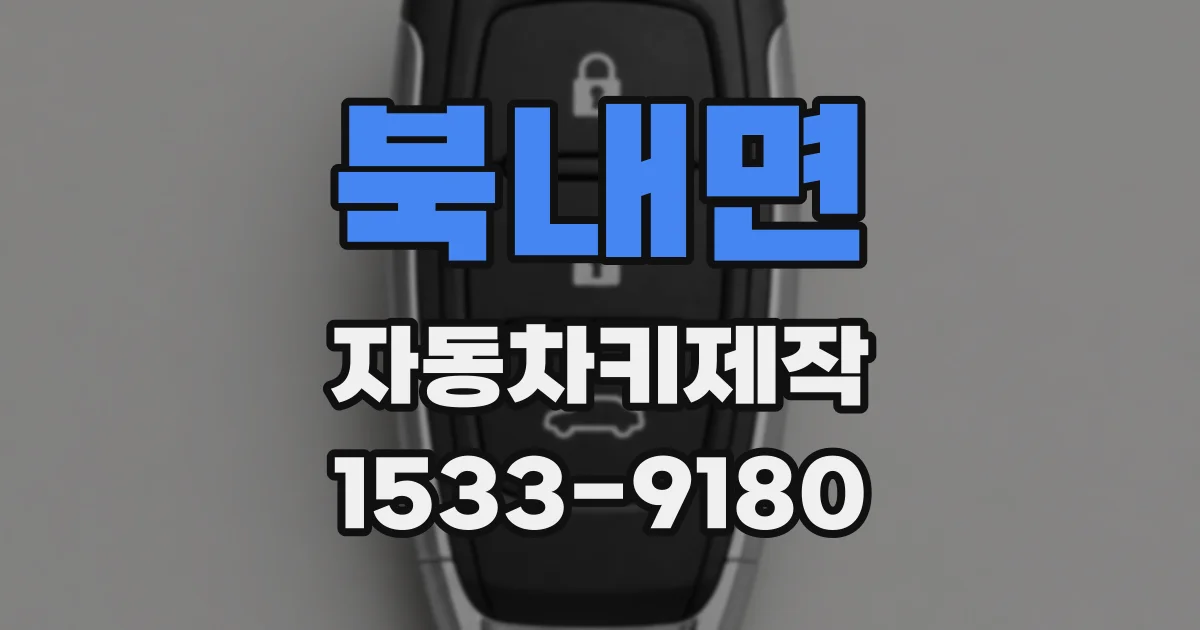 북내면 자동차키제작