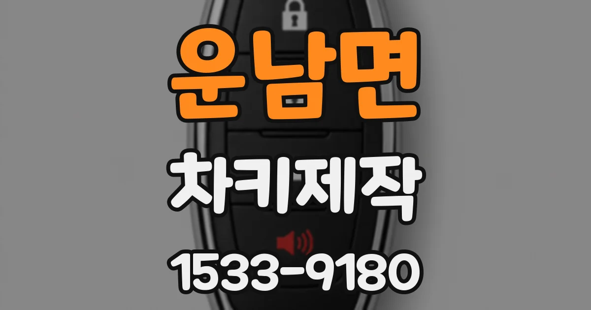 운남면 차키제작