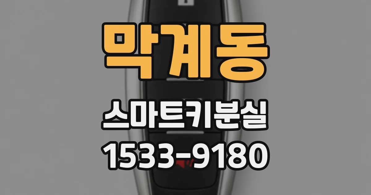 막계동 스마트키분실