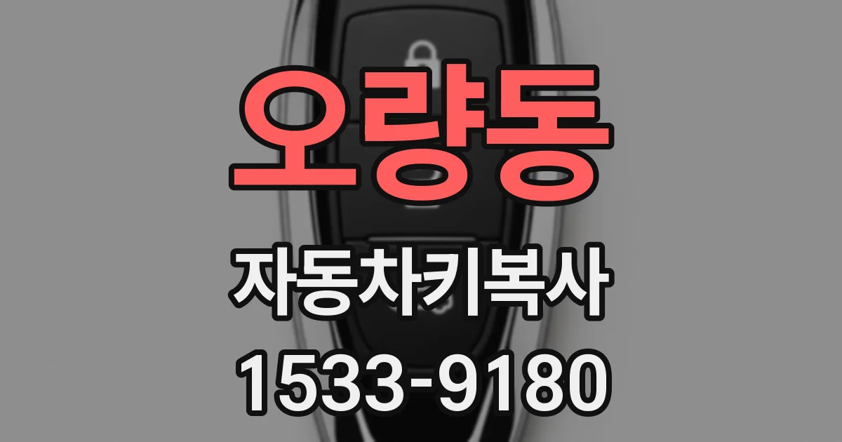 오량동 자동차키복사
