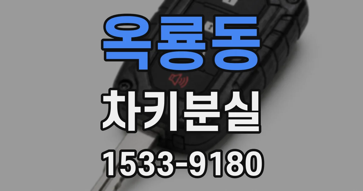 옥룡동 차키분실