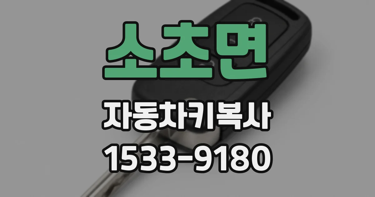소초면 자동차키복사