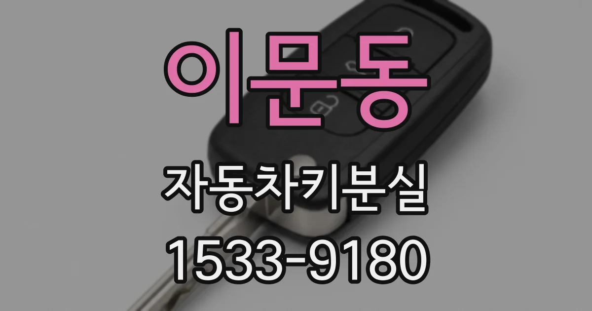 이문동 자동차키분실