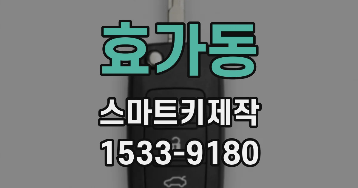 효가동 스마트키제작