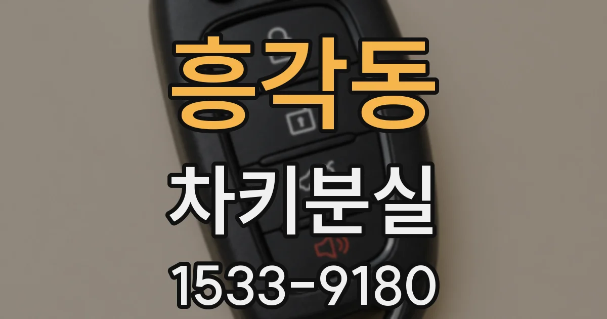 흥각동 차키분실