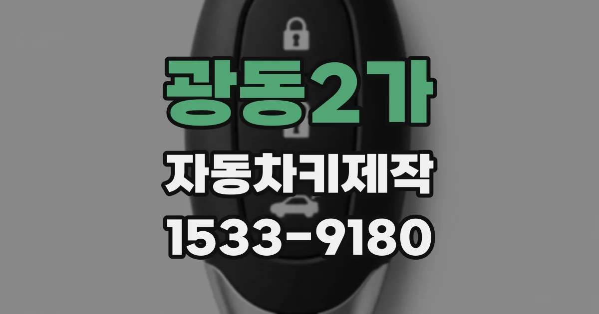 광동2가 자동차키제작