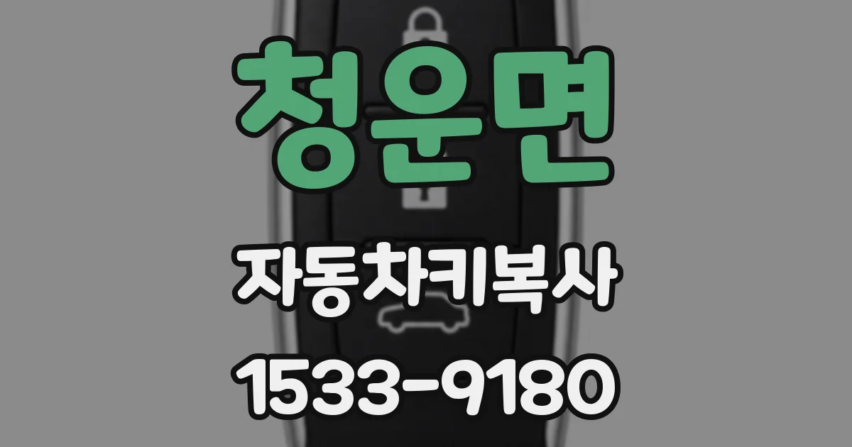 청운면 자동차키복사