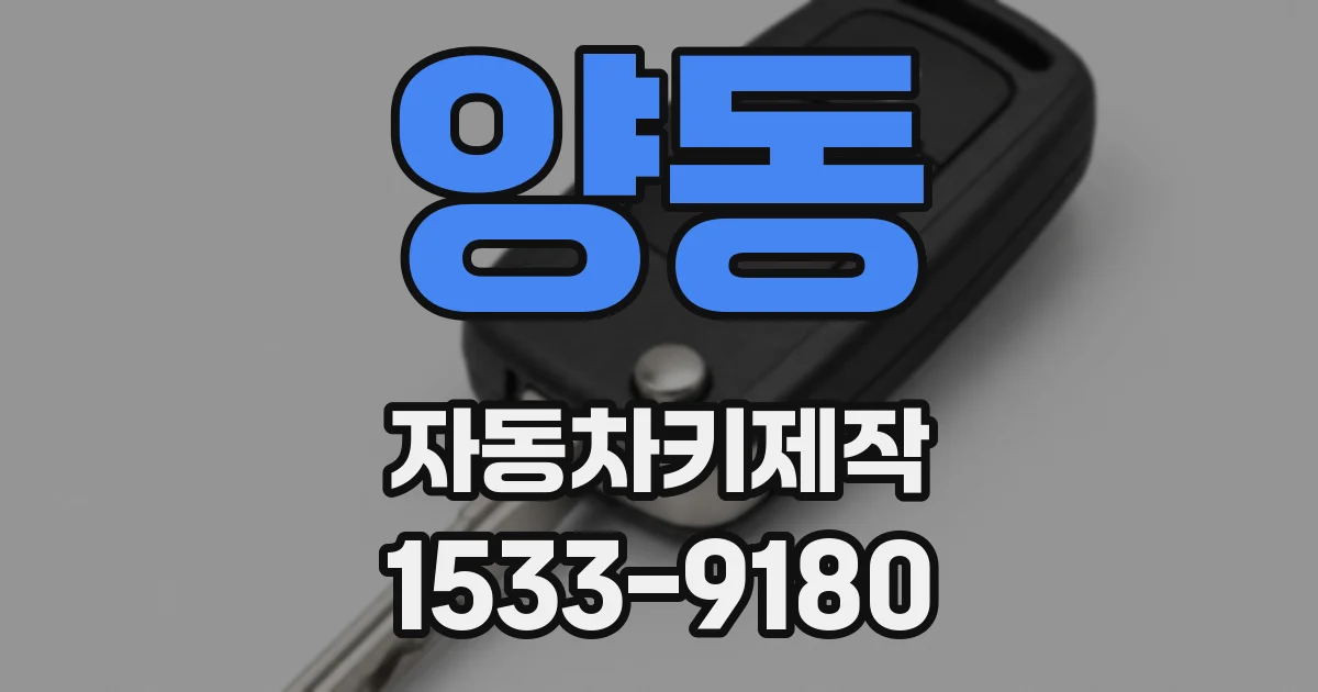 양동 자동차키제작