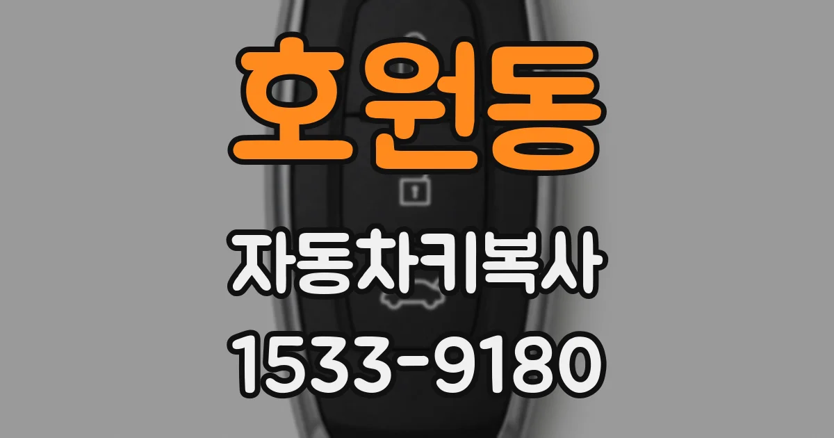 호원동 자동차키복사