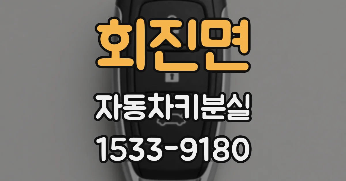 회진면 자동차키분실