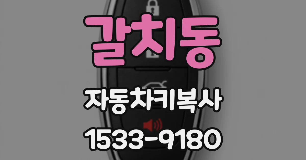 갈치동 자동차키복사