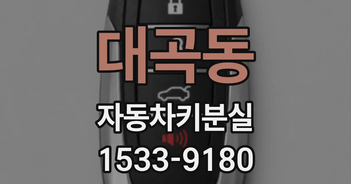 대곡동 자동차키분실