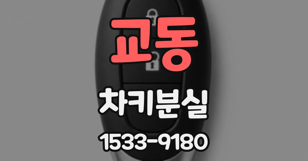 교동 차키분실