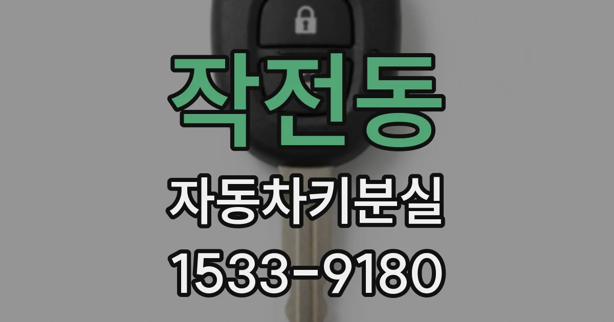 작전동 자동차키분실