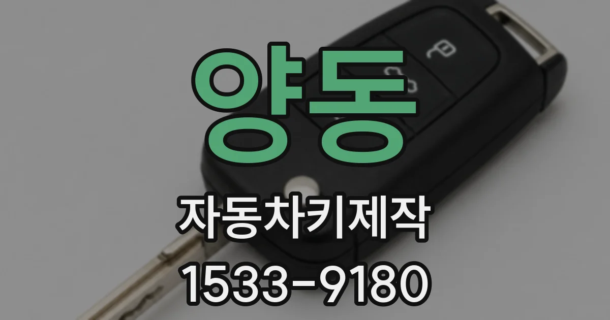 양동 자동차키제작