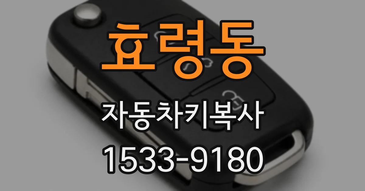 효령동 자동차키복사