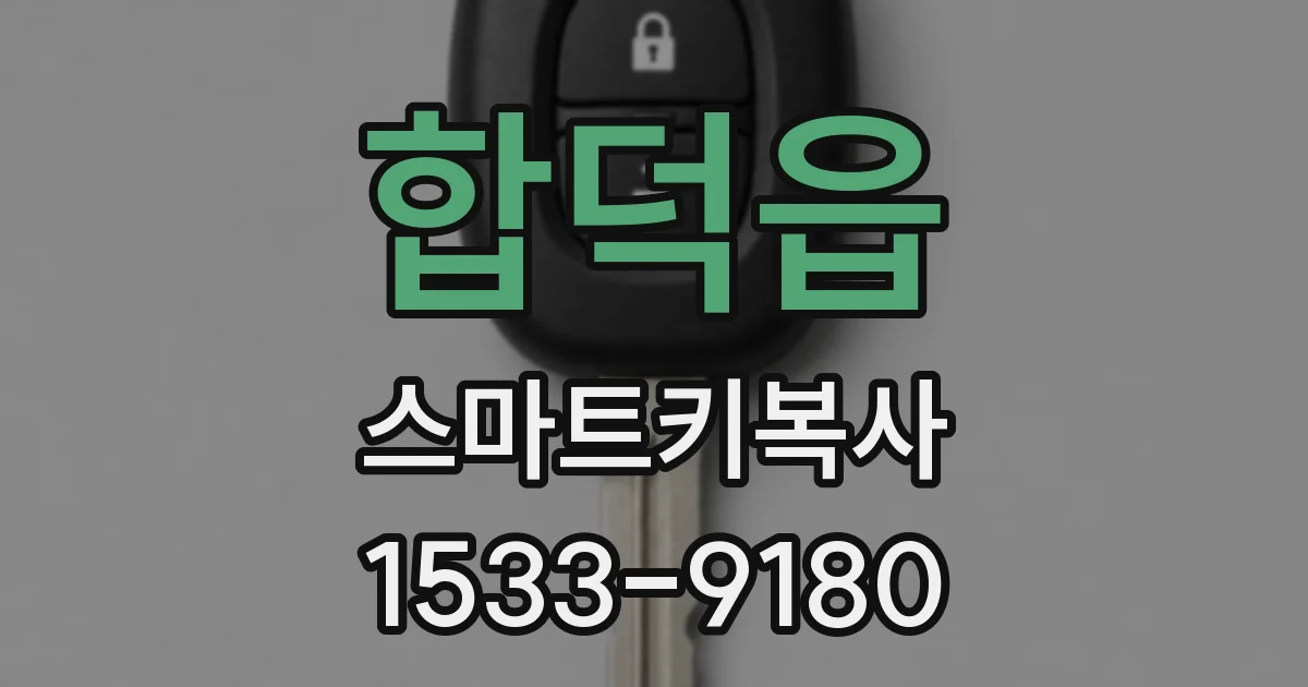합덕읍 스마트키복사