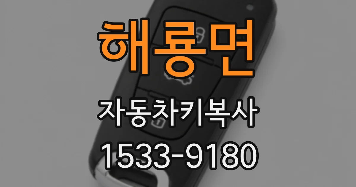 해룡면 자동차키복사