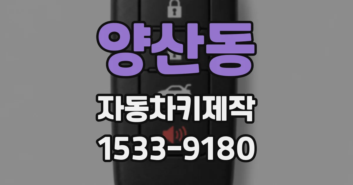 양산동 자동차키제작