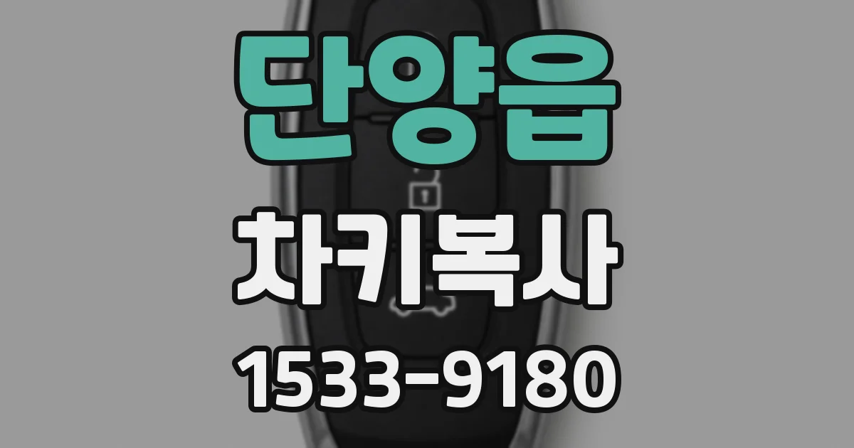 단양읍 차키복사
