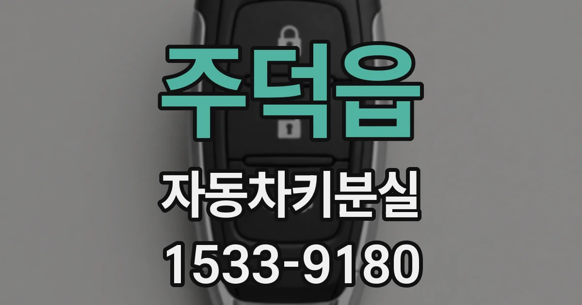 주덕읍 자동차키분실
