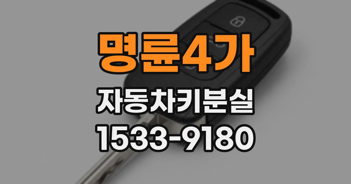 명륜4가 자동차키분실