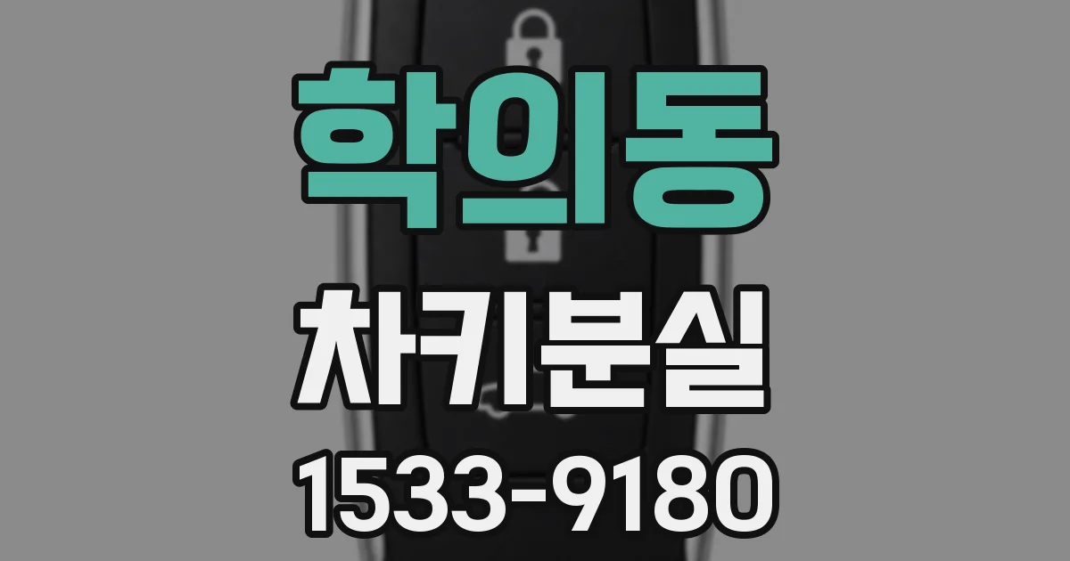 학의동 차키분실
