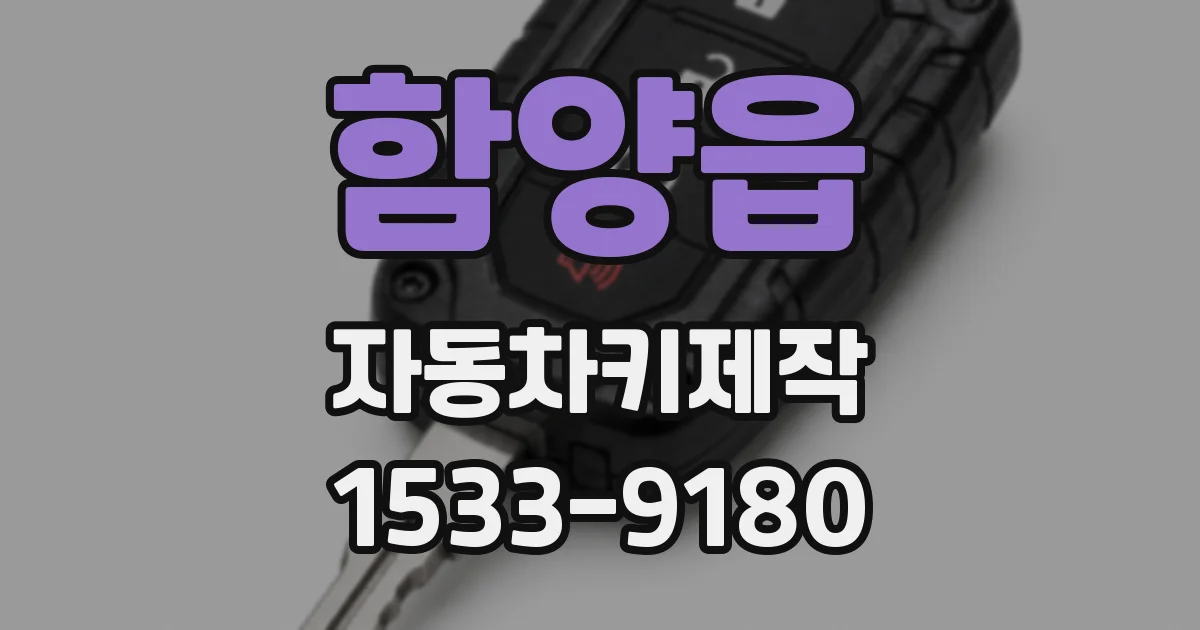 함양읍 자동차키제작