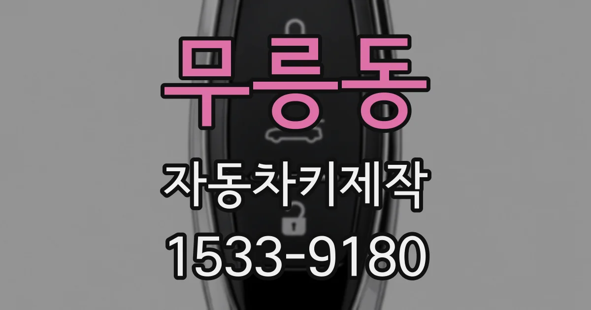 무릉동 자동차키제작