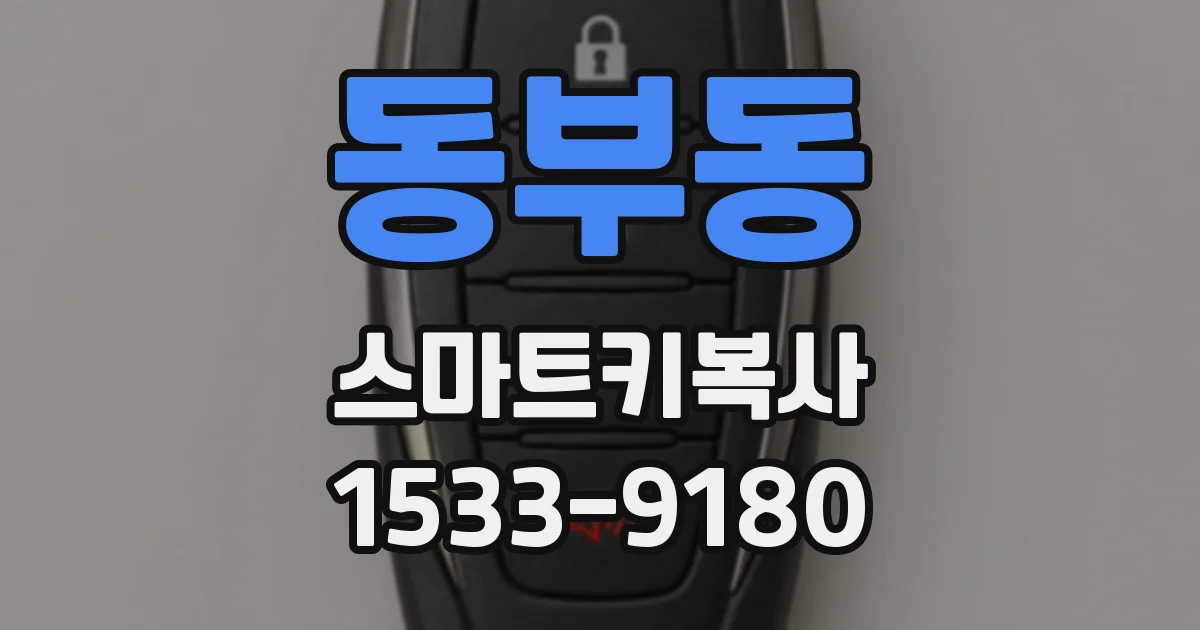 동부동 스마트키복사