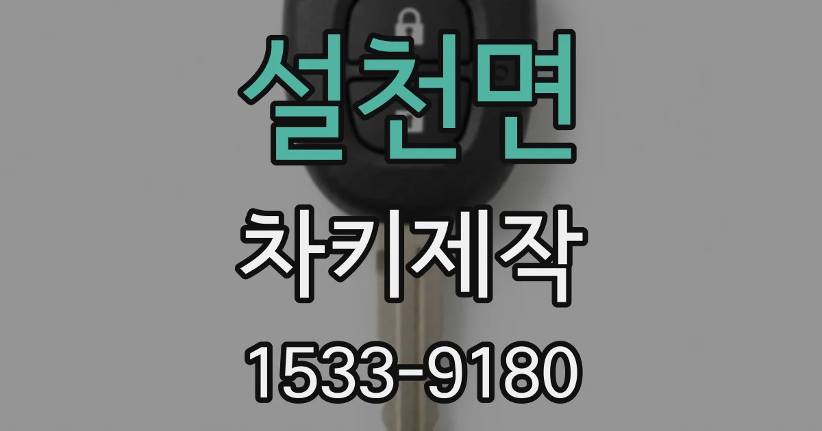 설천면 차키제작