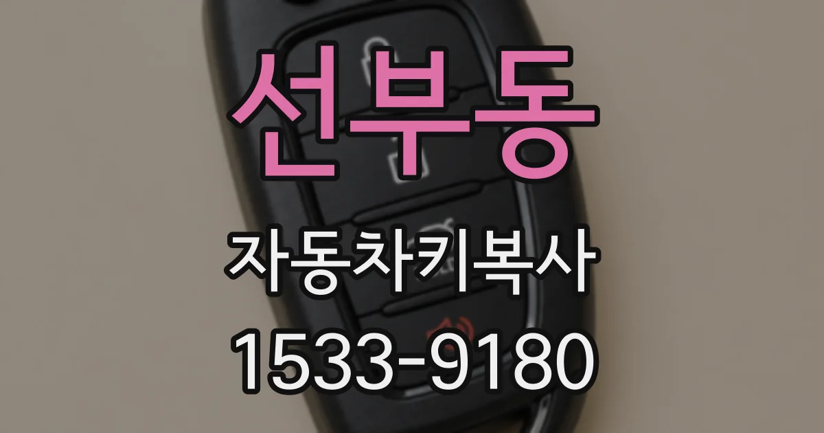 선부동 자동차키복사