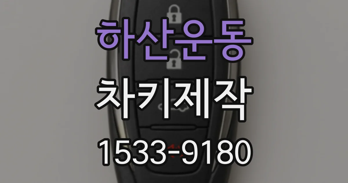 하산운동 차키제작