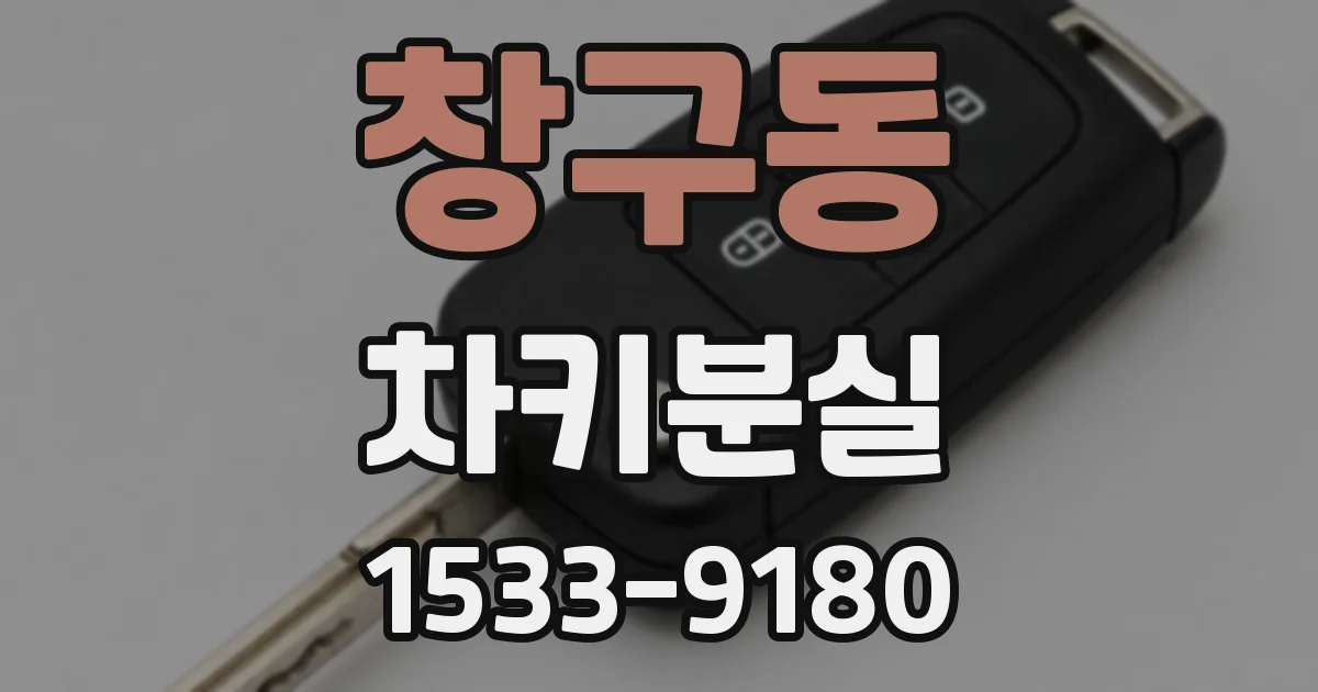 창구동 차키분실