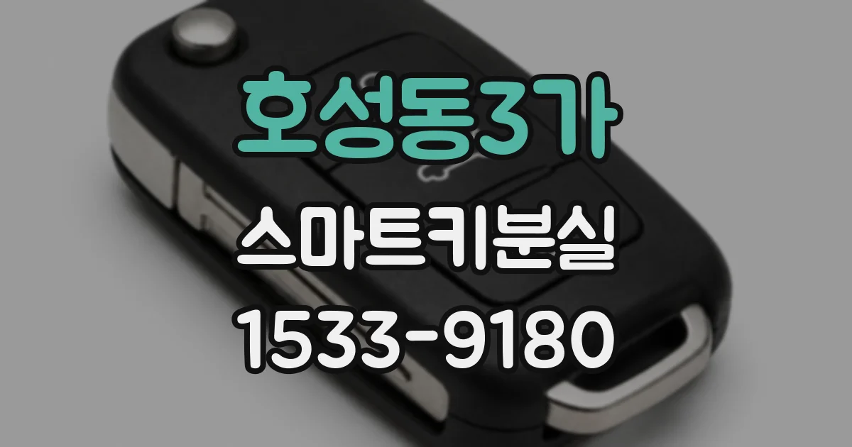 호성동3가 스마트키분실
