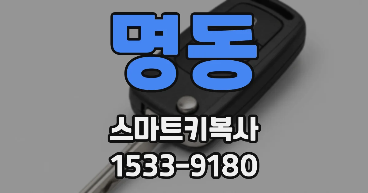 명동 스마트키복사