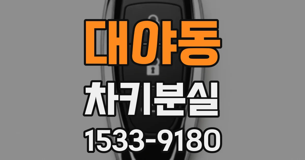 대야동 차키분실