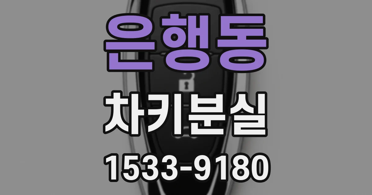 은행동 차키분실