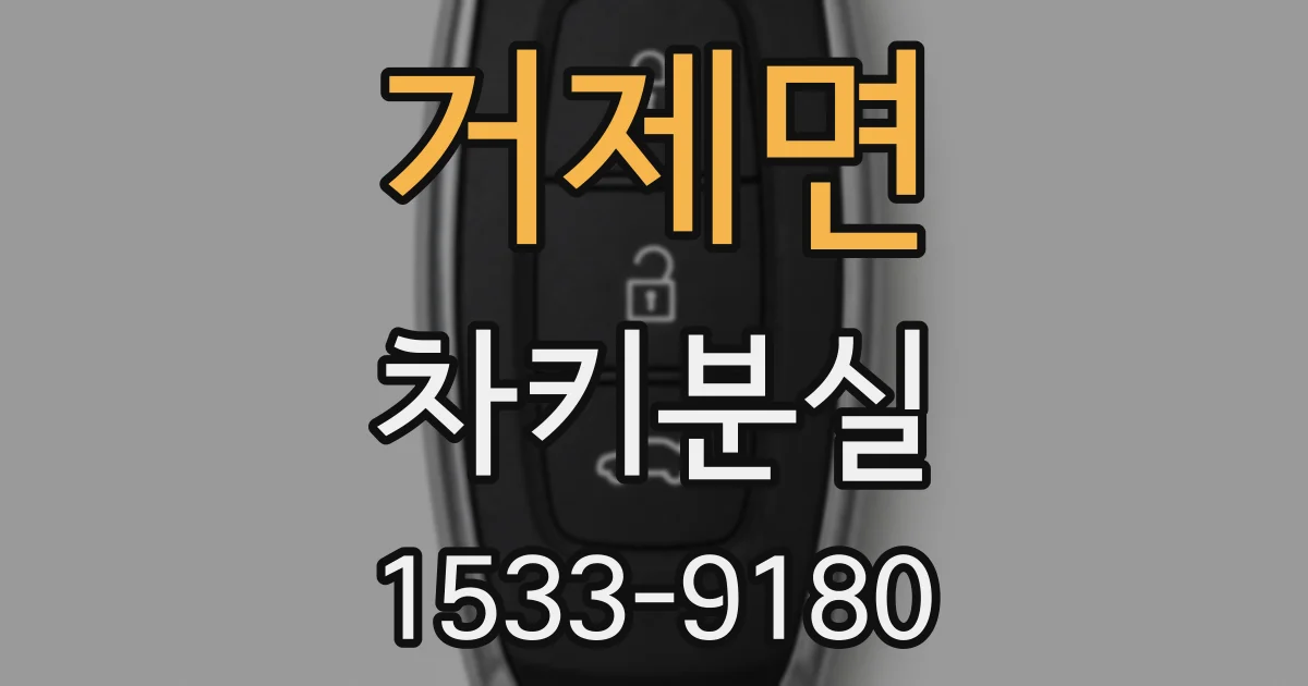 거제면 차키분실