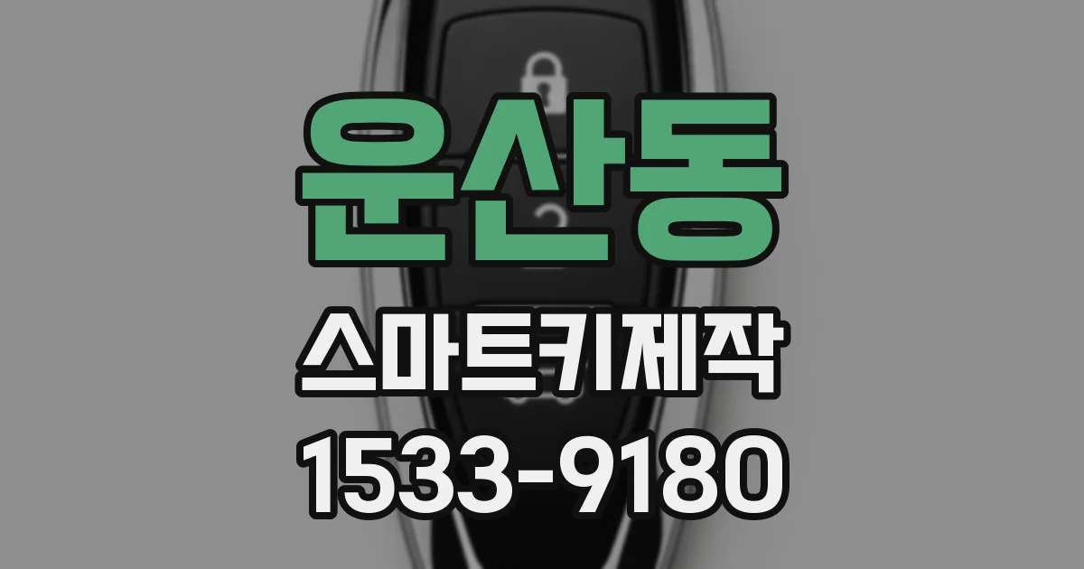 운산동 스마트키제작