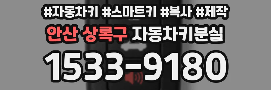 안산 상록구 자동차키분실